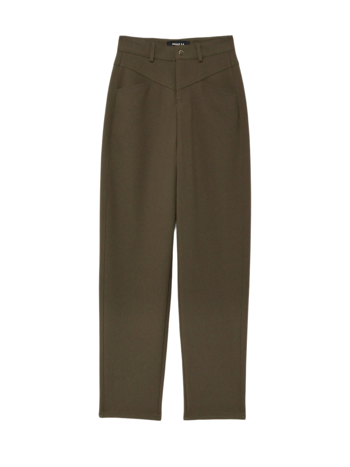 Pantalon carotte structuré - Kaki