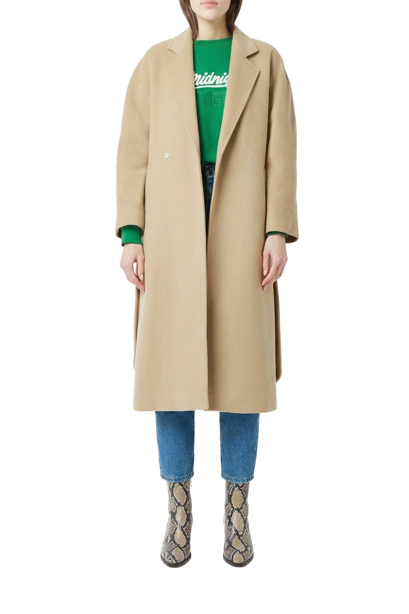 Max Folk wool coat - Beige