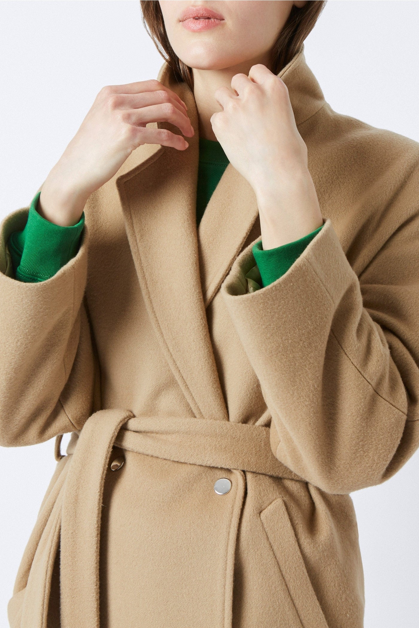 Max Folk wool coat - Beige