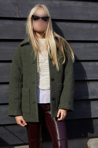 Manteau Carlota Albert en laine - Kaki