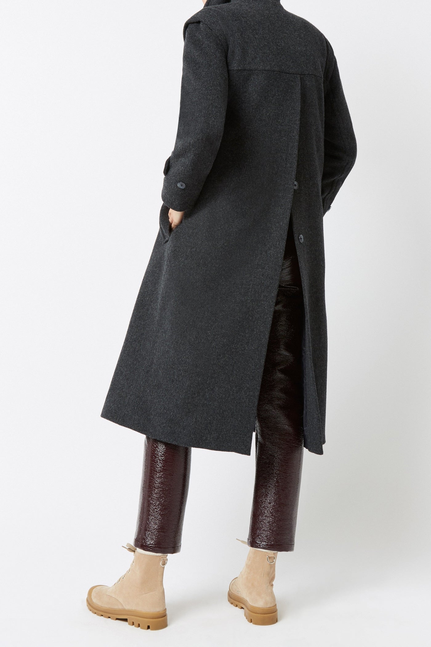 Manteau Alba Folk en laine - Beige