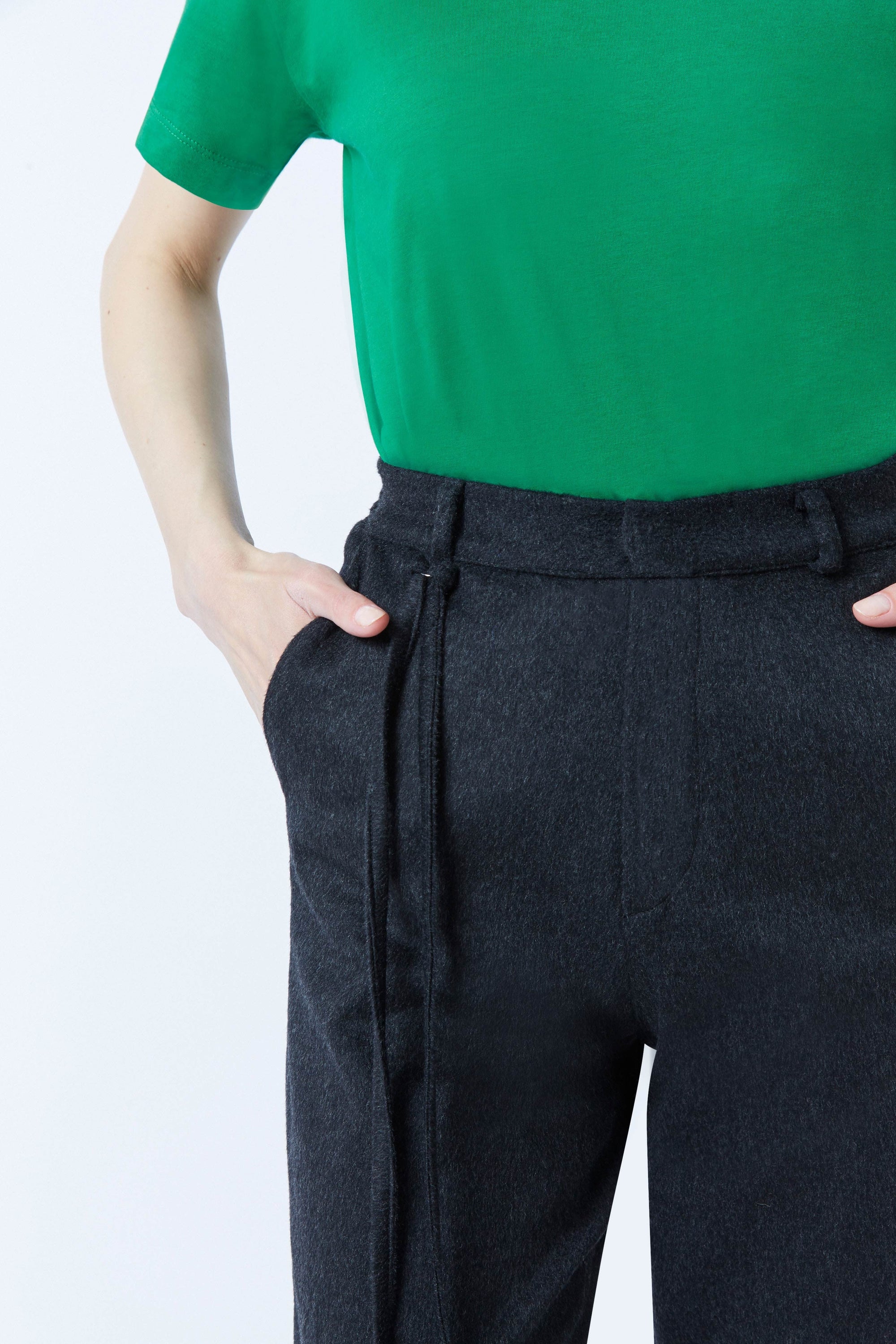 Pantalon Turnen en laine - Anthracite