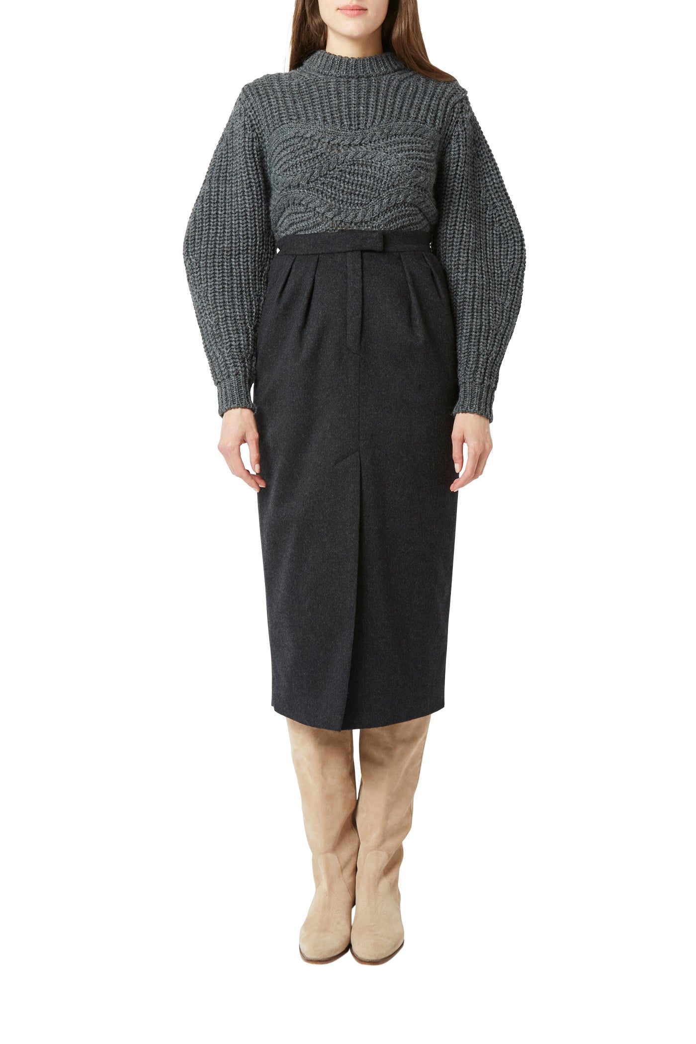 Jupe Morningen en laine - Anthracite