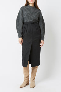 Jupe Morningen en laine - Anthracite