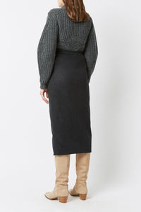Jupe Morningen en laine - Anthracite