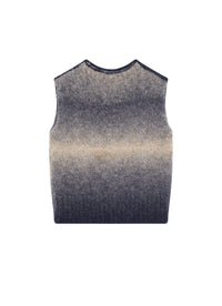 Layered effect tank top in wool - Blue