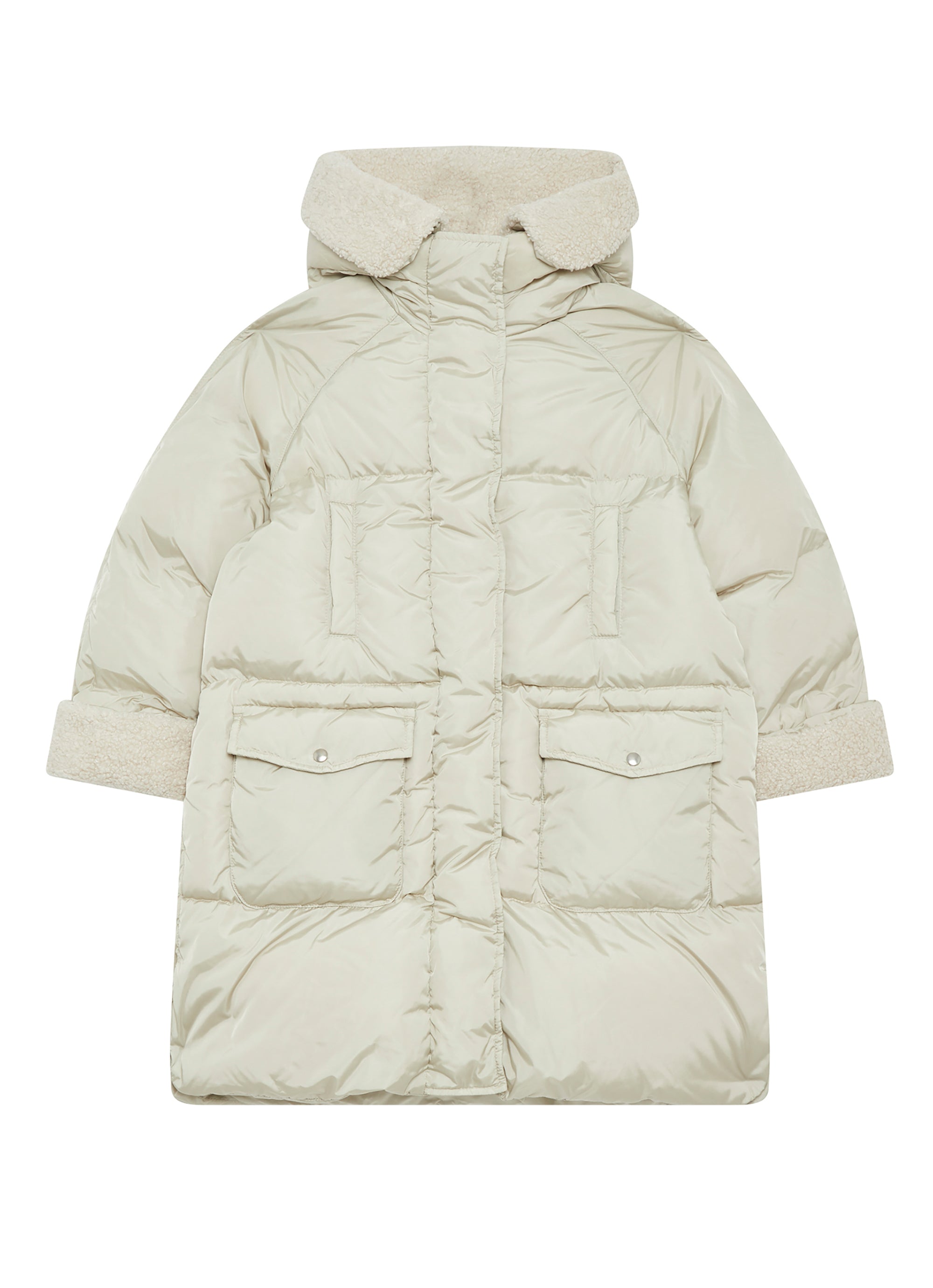 Quilted padded jacket with pockets - Sabbia