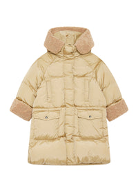 Hooded padded jacket - Crusca