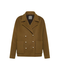 Manteau en laine cachemire mélangé - Olive