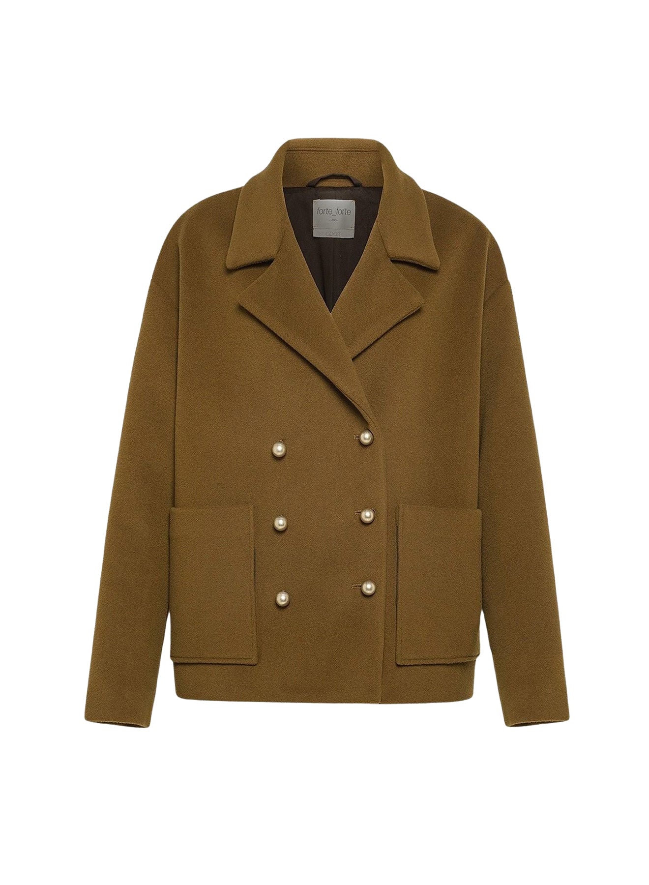 Manteau en laine cachemire mélangé - Olive