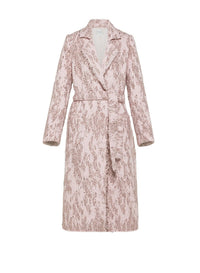 Manteau en jacquard bouclé - Rose