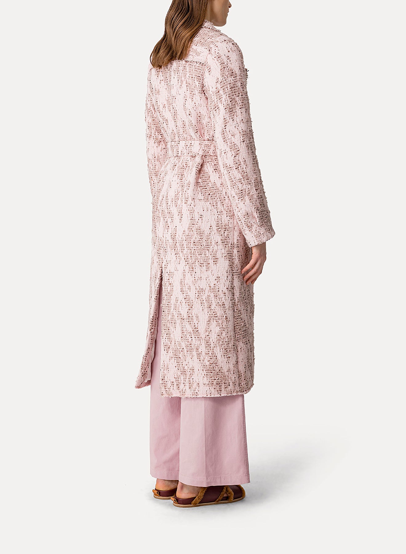Manteau en jacquard bouclé - Rose