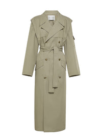 Trench-coat ceinturé - Olive