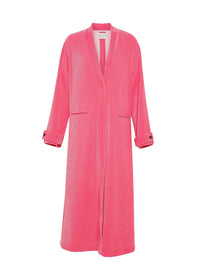 Long ribbed coat - Pamplemousse