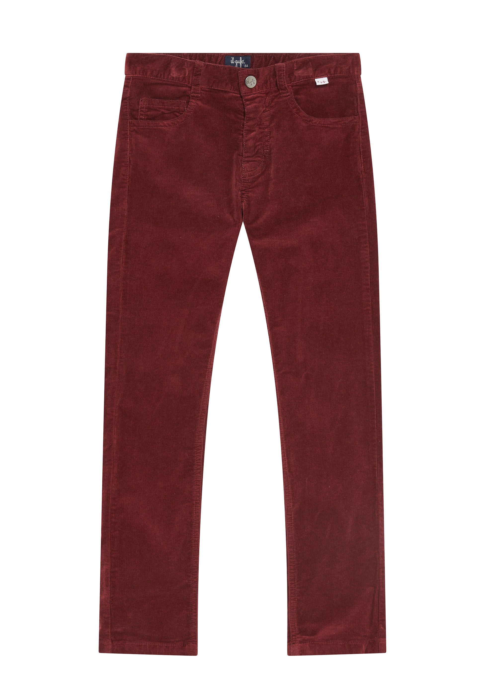 Pantalon cinq poches de coupe régulière - Bordeaux