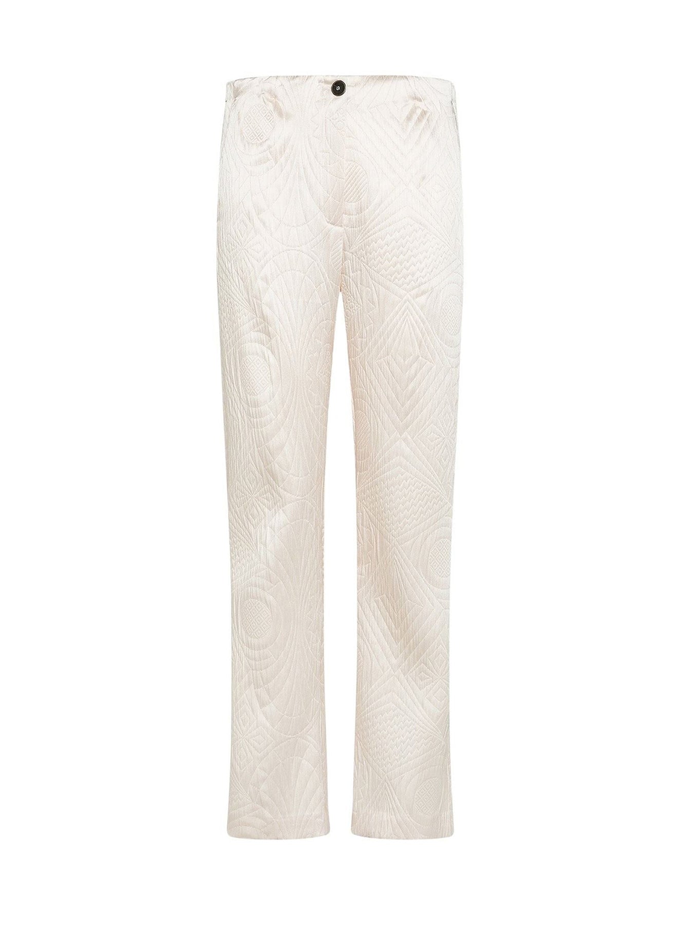 Pantalon Matelass’ Couture - Ivory