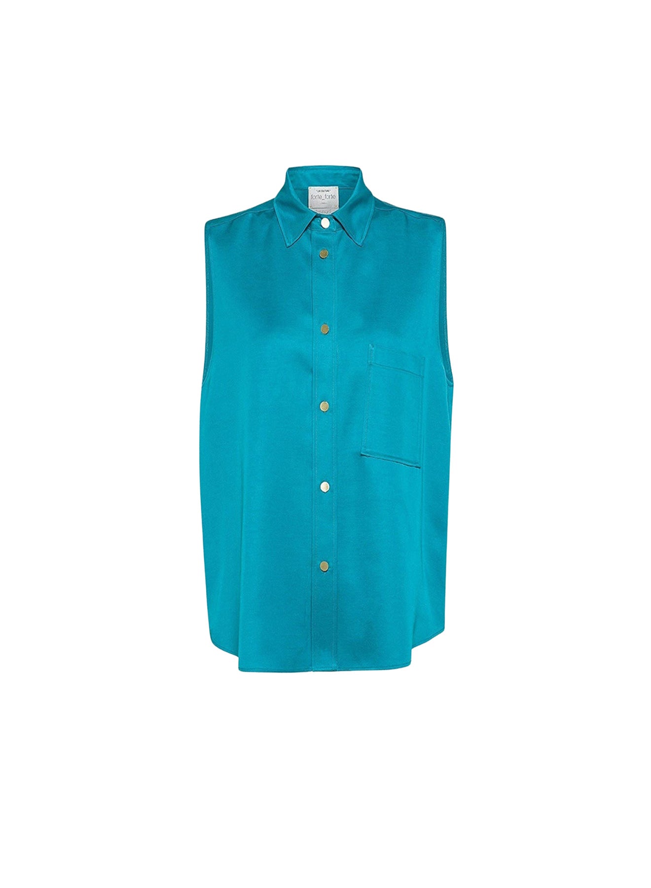 Chemise oversize sans manches - Ciel