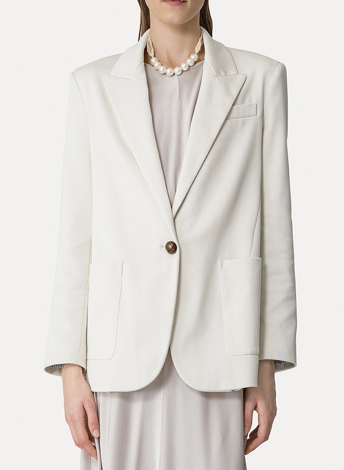 Blazer coupe droite - Ivory