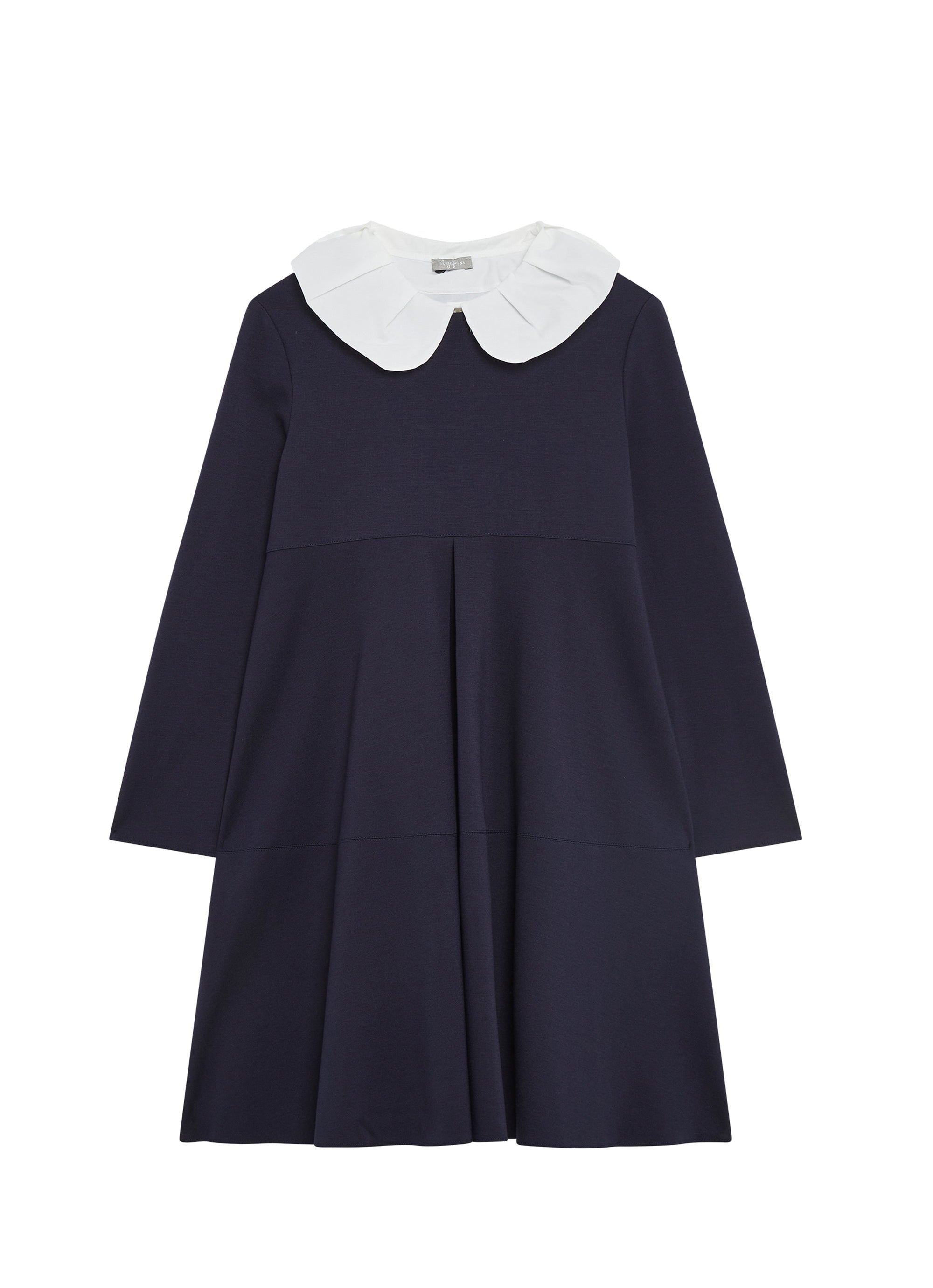 Dress with Claudine collar - Blue