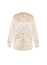 Chemise à col duchesse et boutons métalliques - Ivory