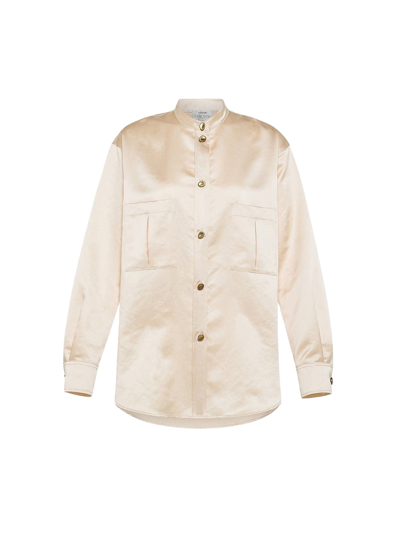 Chemise à col duchesse et boutons métalliques - Ivory