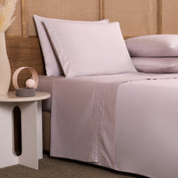 BASKET WEAVE EMBROIDERY / DOUBLE KING PARURE HOUSSE DE COUETTE AVEC 2 TAIE D'OREILLER 50X80