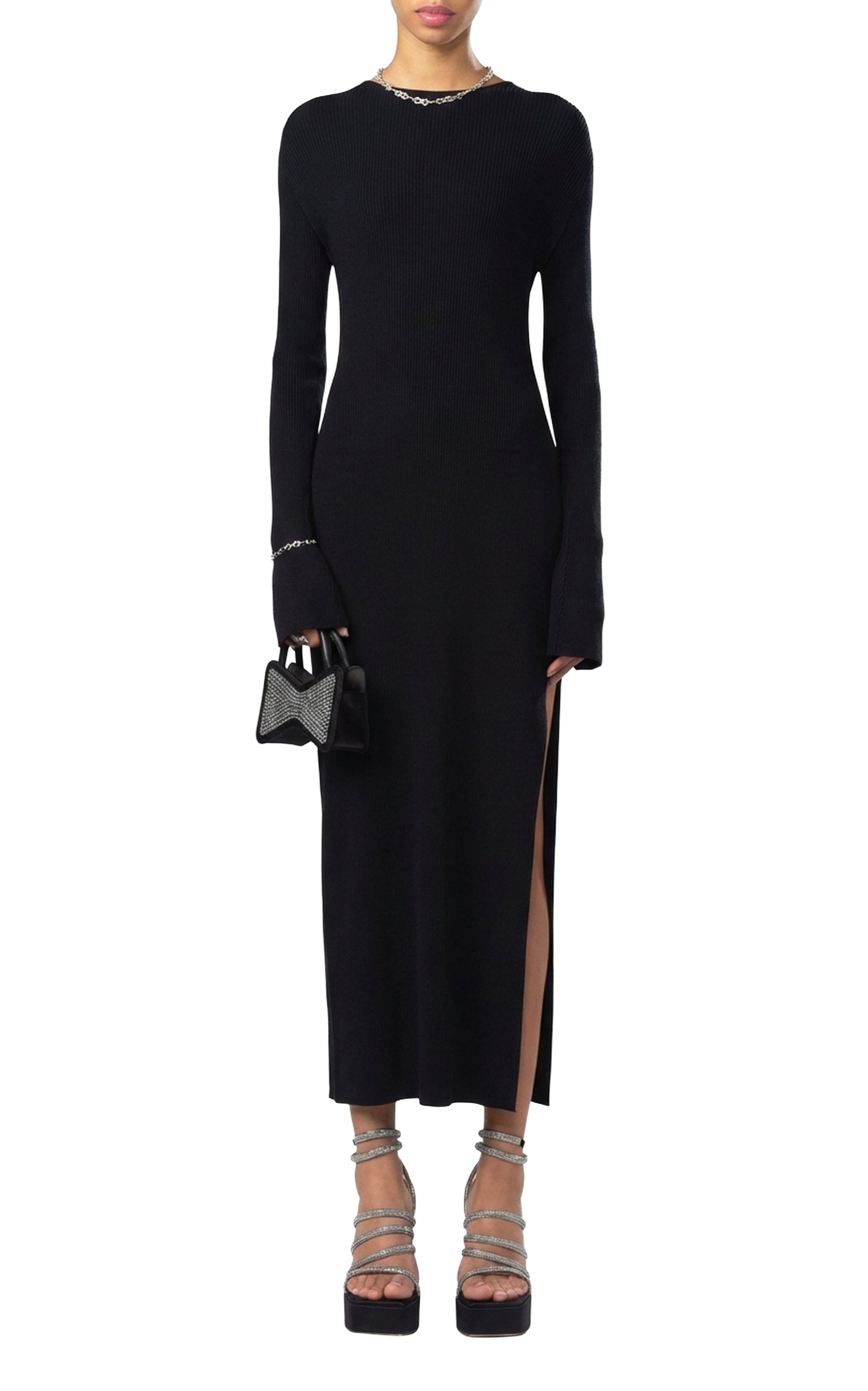 Halter midi dress - Black