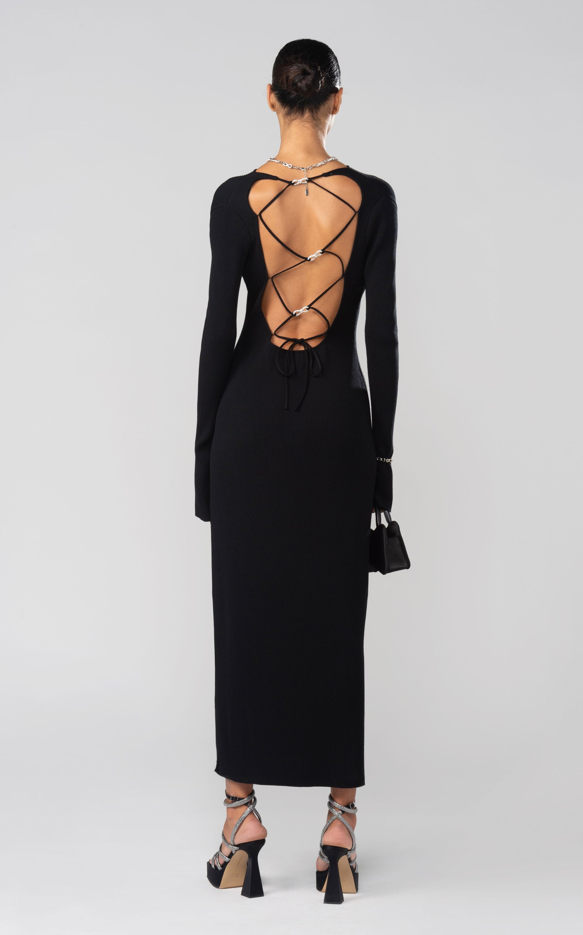 Halter midi dress - Black