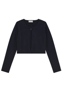 Cardigan court en laine - Blue