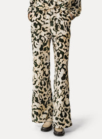 Pantalon évasé en velours à imprimé Alchemy - Malachite