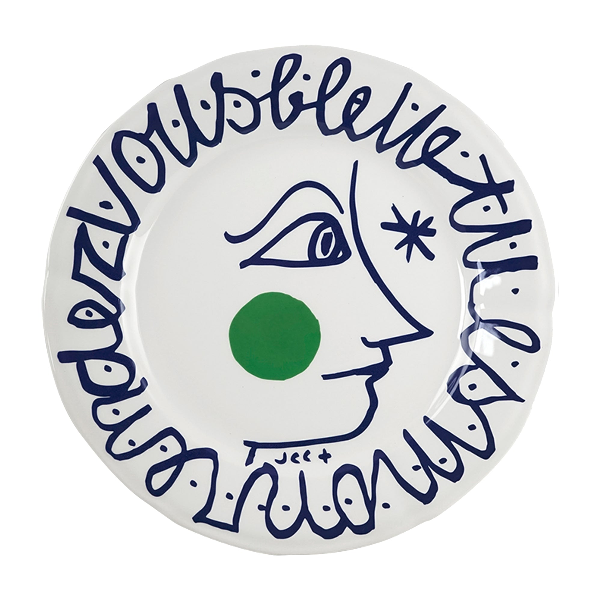 Set de 4 Assiettes plates extra Profil Archipel Sentimental - Multicolore