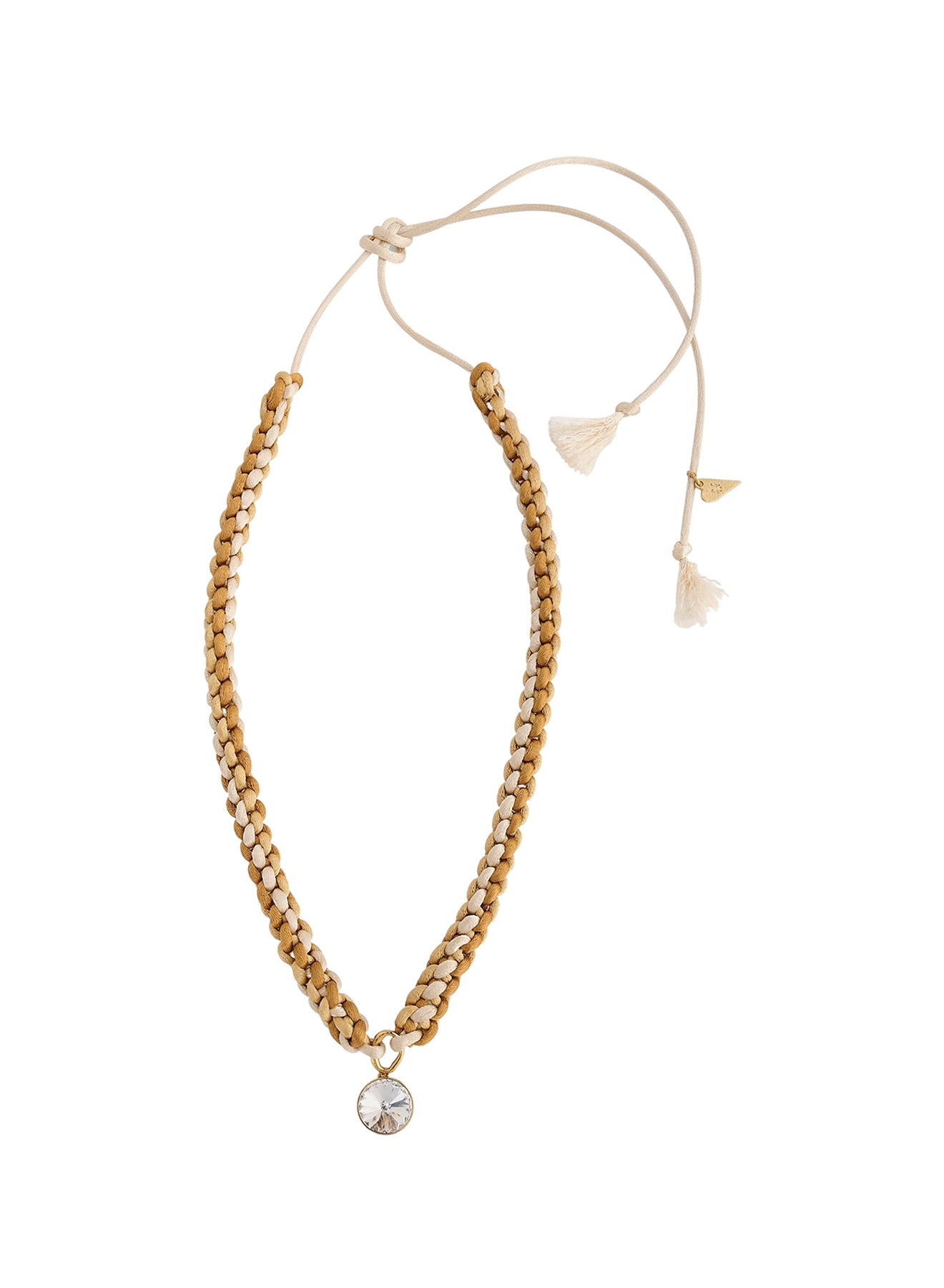 Collier ras-du-cou au crochet - Caramel