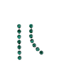 Boucles d'oreilles pendantes avec cristaux de verre - Emerald