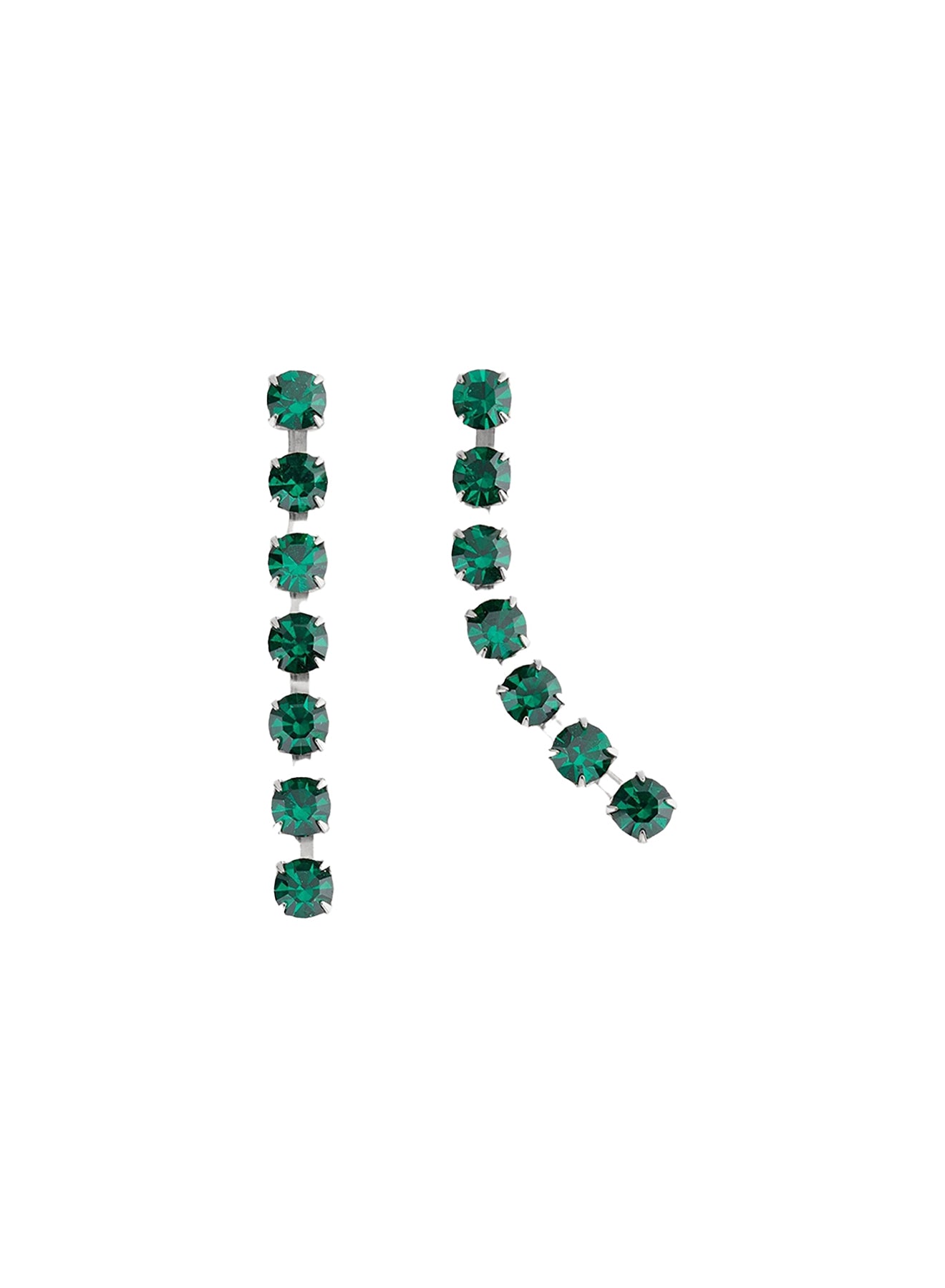 Boucles d'oreilles pendantes avec cristaux de verre - Emerald