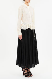 Blouse Kelila boutonnée et ceinturée - Cowrie