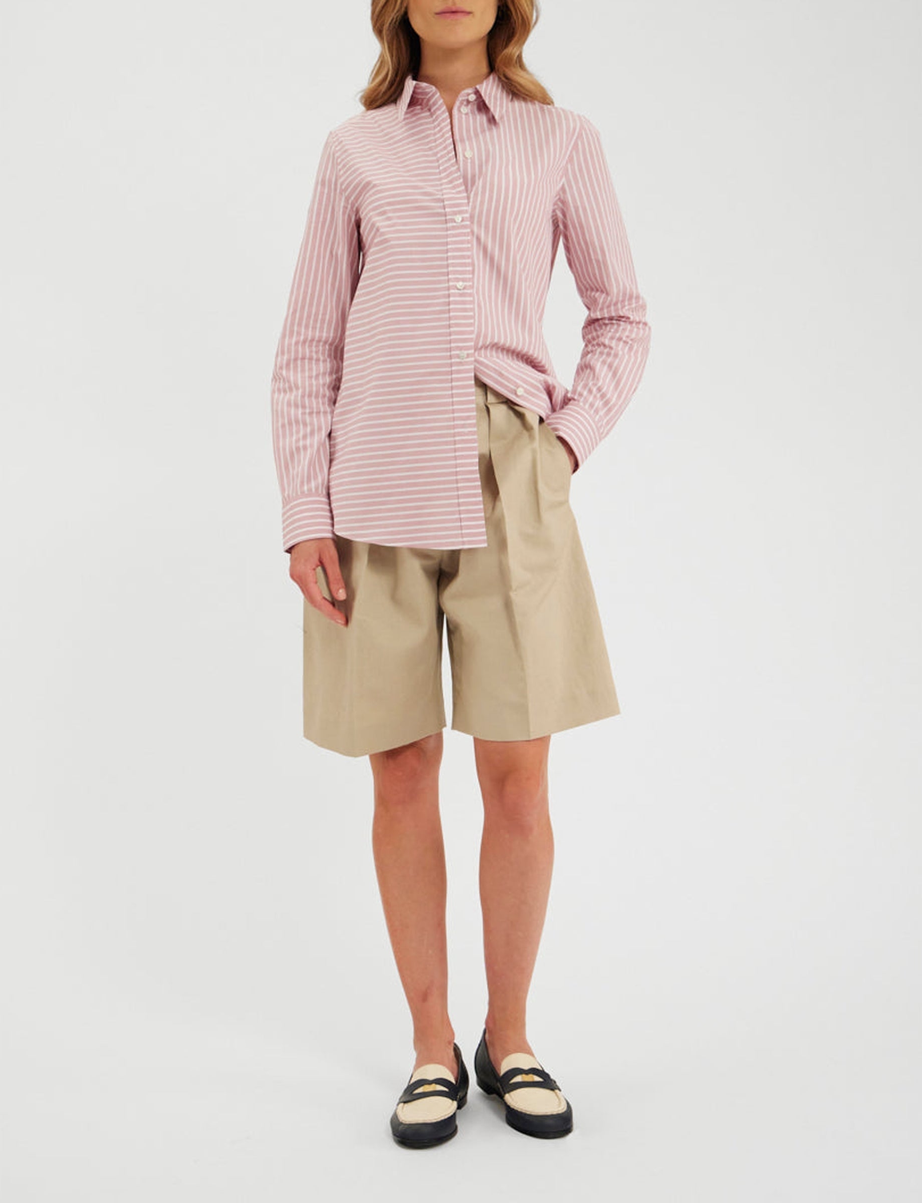3qty RELIQUAT 65€ 0%  / Chemise cintrée Martin - White Pink
