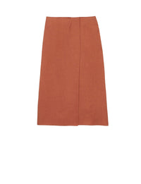 18qty RELIQUAT 75€ 10,7%  / Jupe portefeuille Aurelie en lin - Caramel