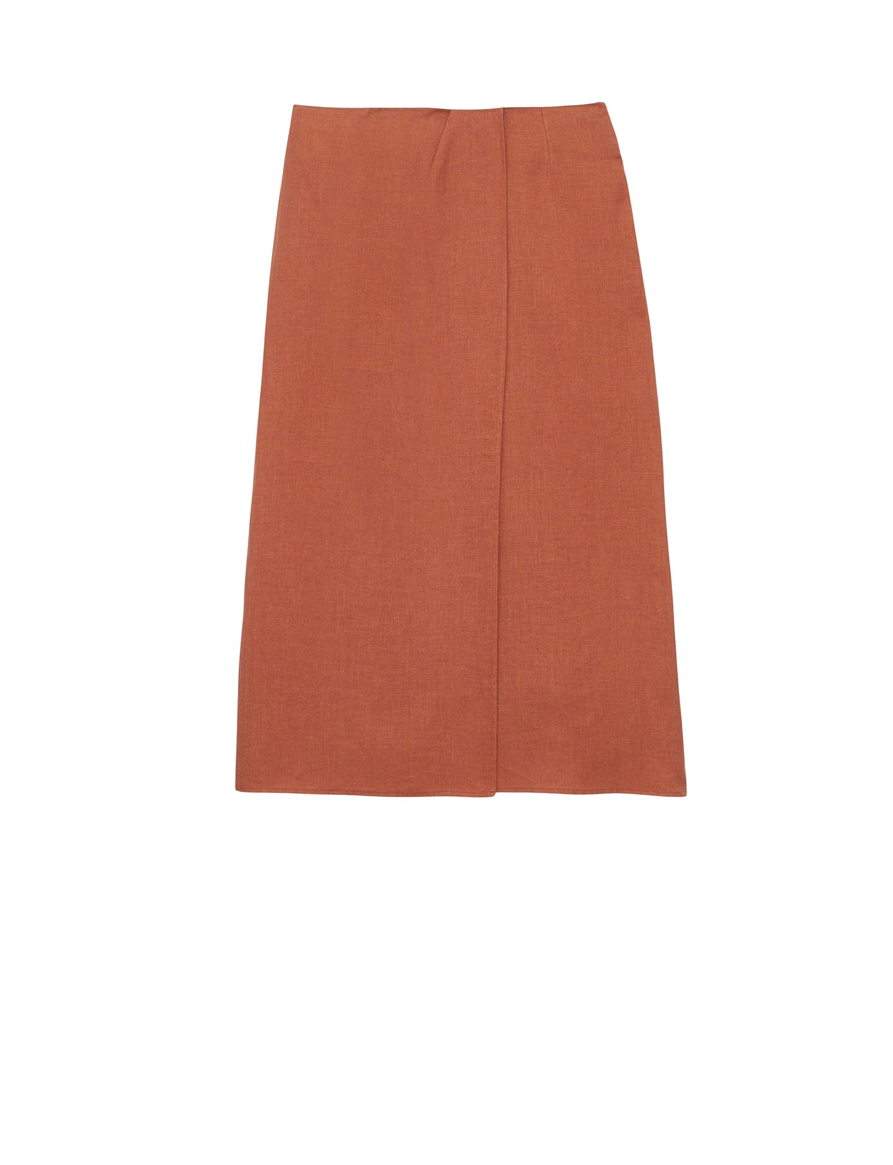 18qty RELIQUAT 75€ 10,7%  / Jupe portefeuille Aurelie en lin - Caramel