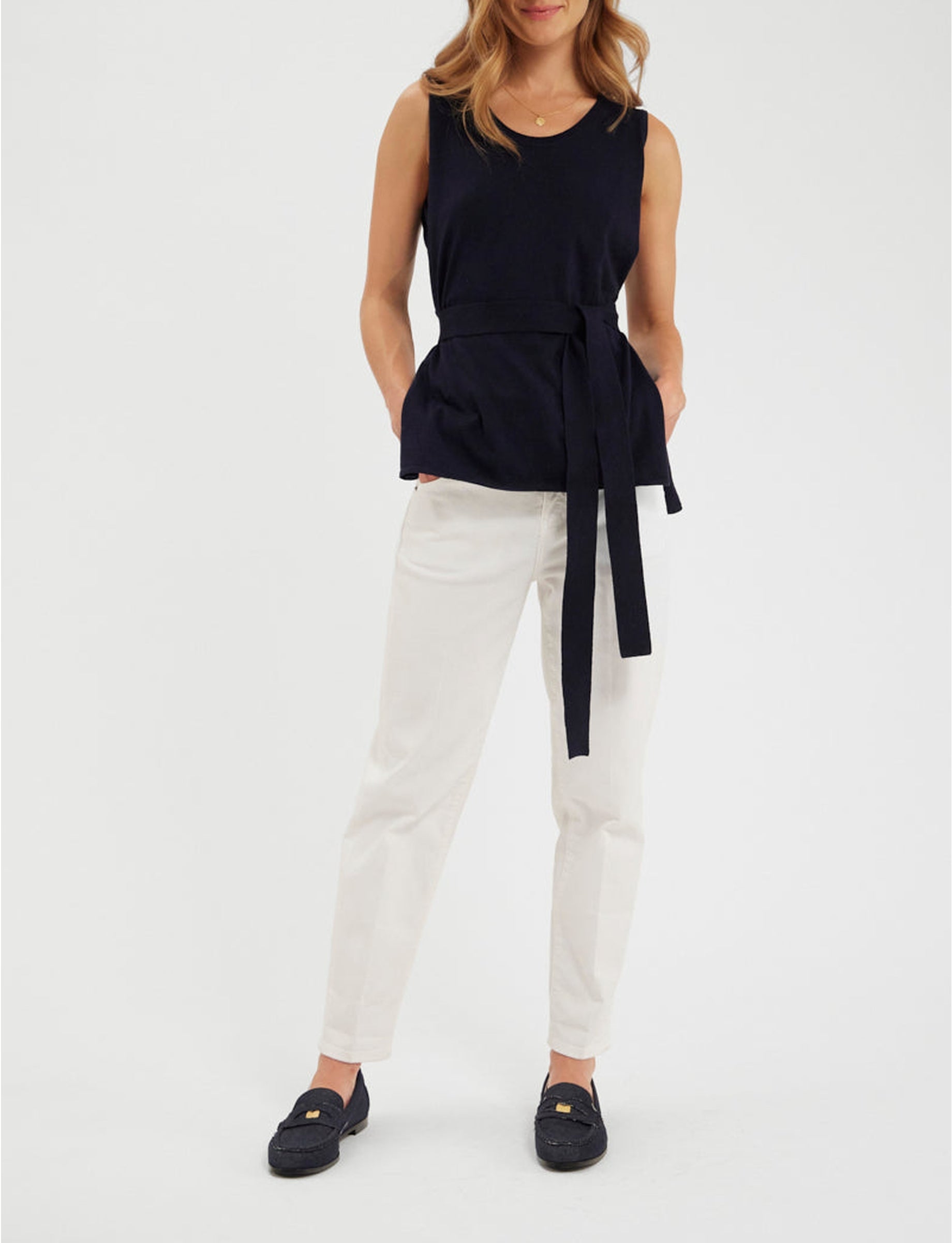 26qty RELIQUAT 65€ 9,4%  / Débardeur noué Albane - Blue Navy