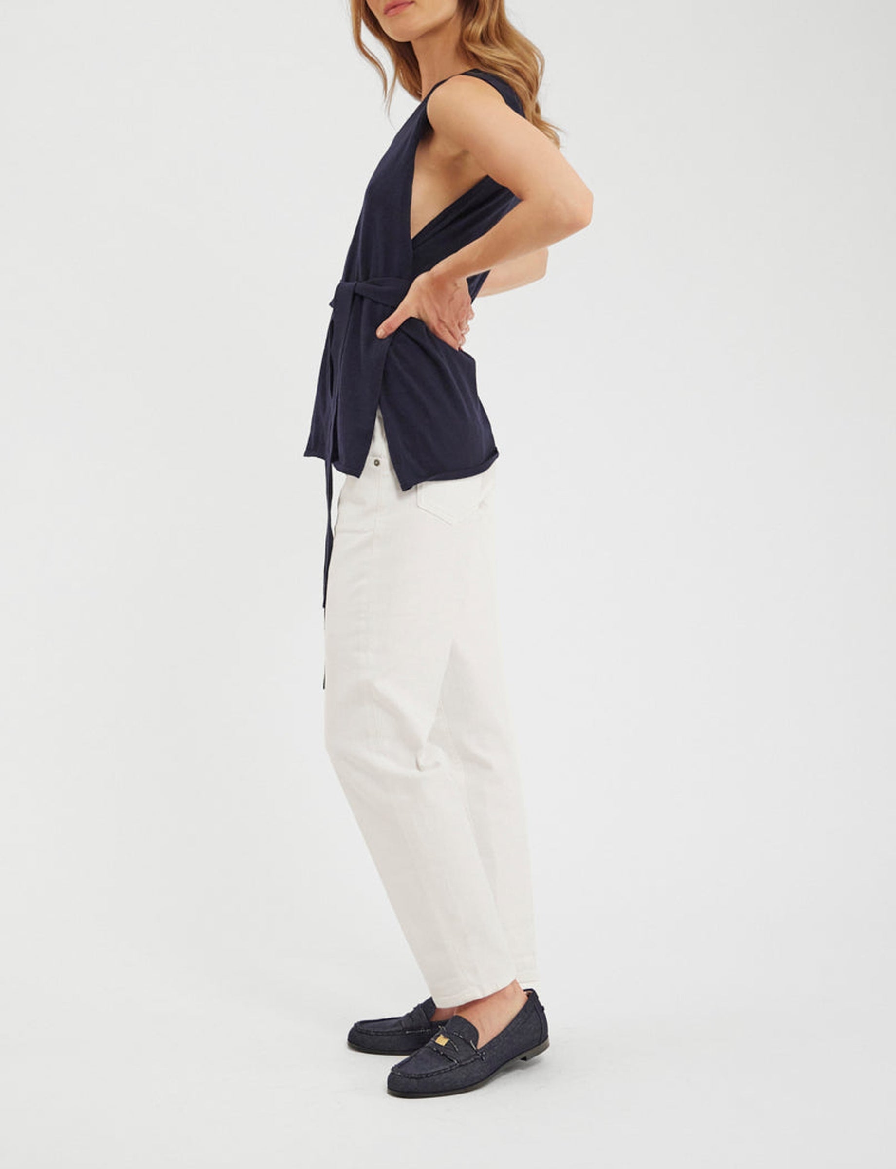 26qty RELIQUAT 65€ 9,4%  / Débardeur noué Albane - Blue Navy