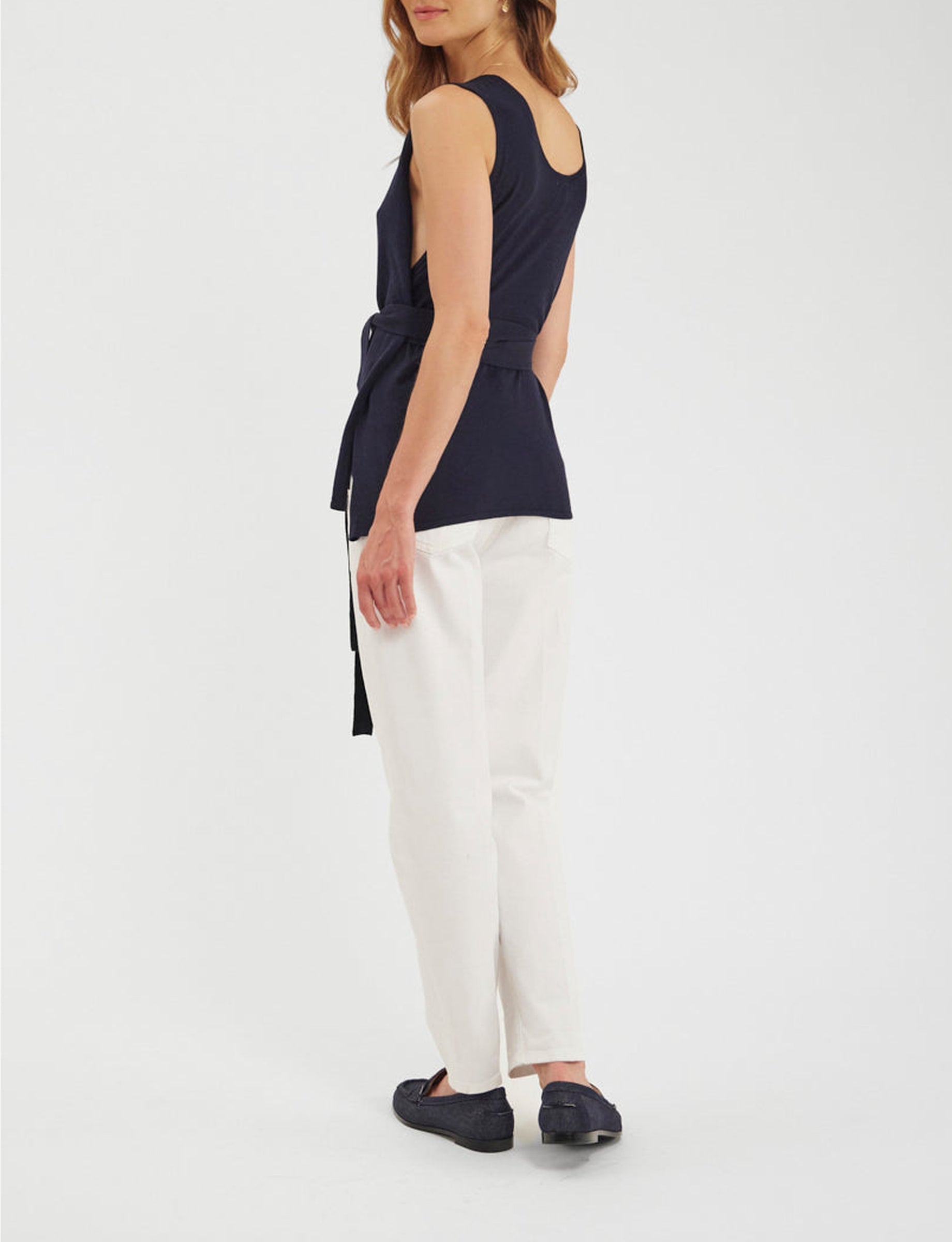 26qty RELIQUAT 65€ 9,4%  / Débardeur noué Albane - Blue Navy