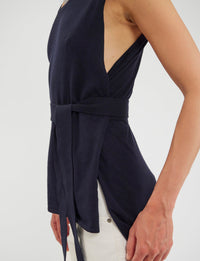 26qty RELIQUAT 65€ 9,4%  / Débardeur noué Albane - Blue Navy
