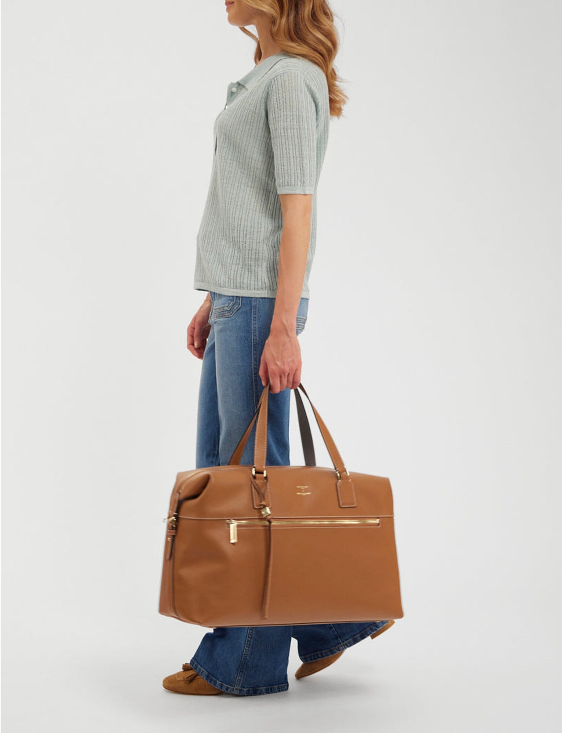 1qty RELIQUAT 65€ 60%  / Polo droit Chloé en lin - Fresh Mint