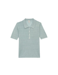 1qty RELIQUAT 65€ 60%  / Polo droit Chloé en lin - Fresh Mint