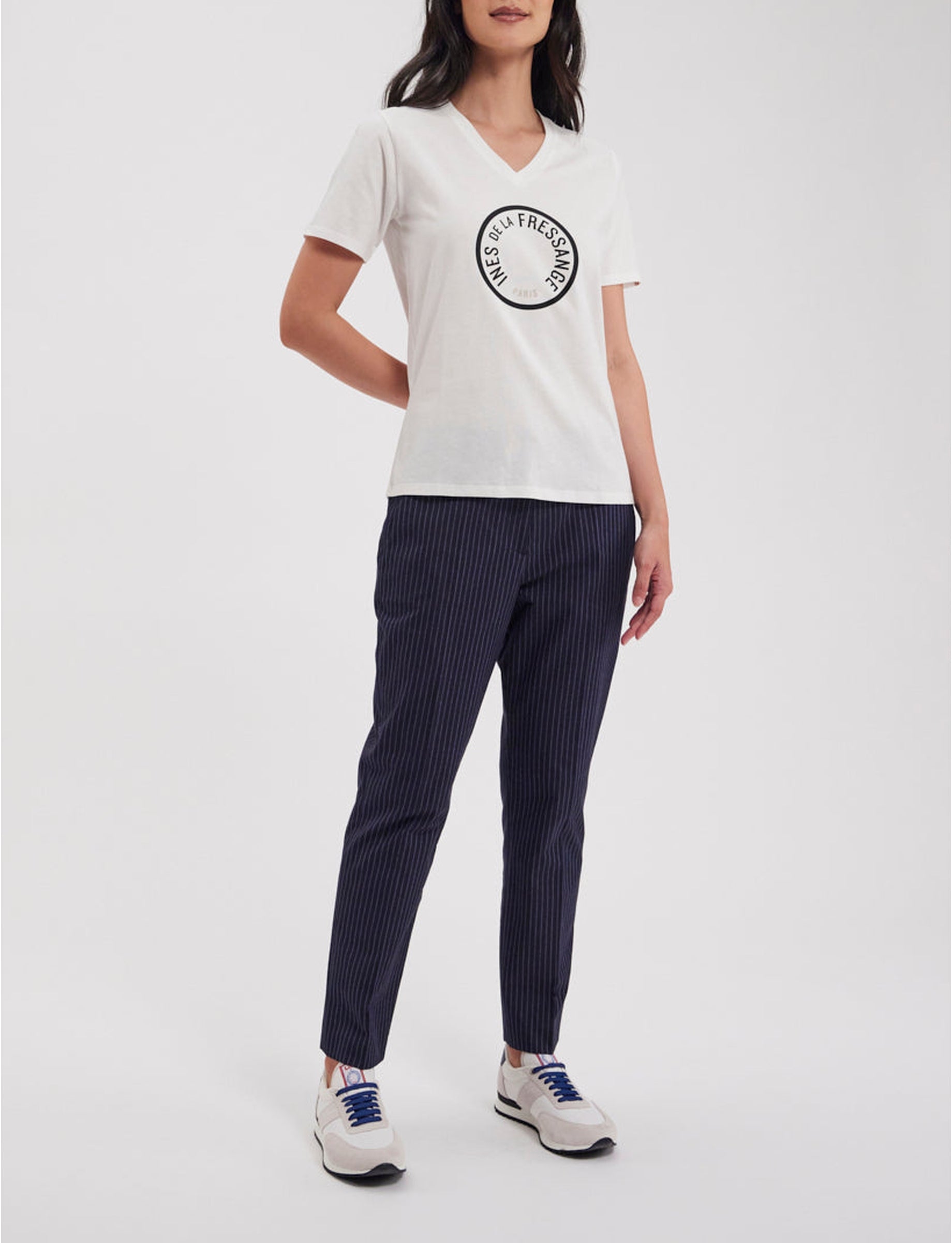 6qty RELIQUAT 75€ 25%  / Pantalon droit Audrey - Blue Navy