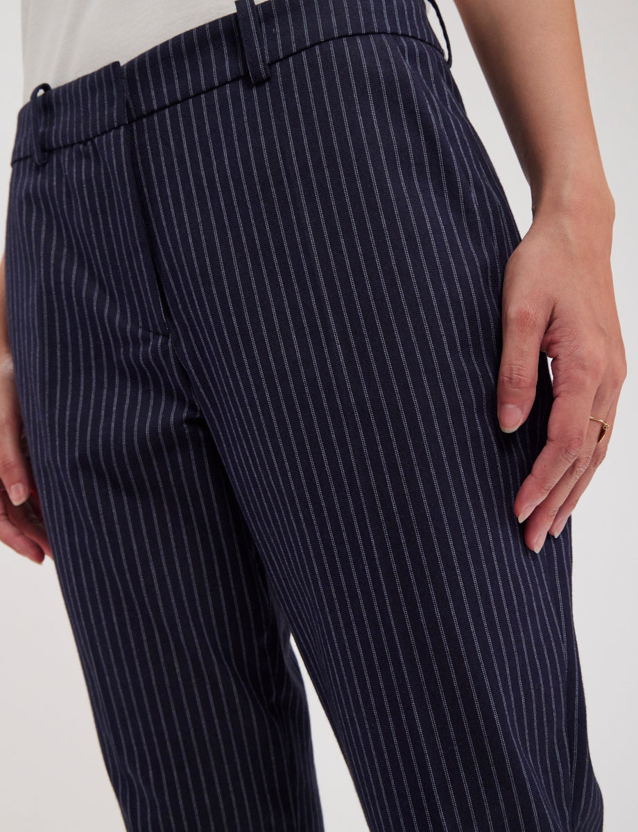 6qty RELIQUAT 75€ 25%  / Pantalon droit Audrey - Blue Navy