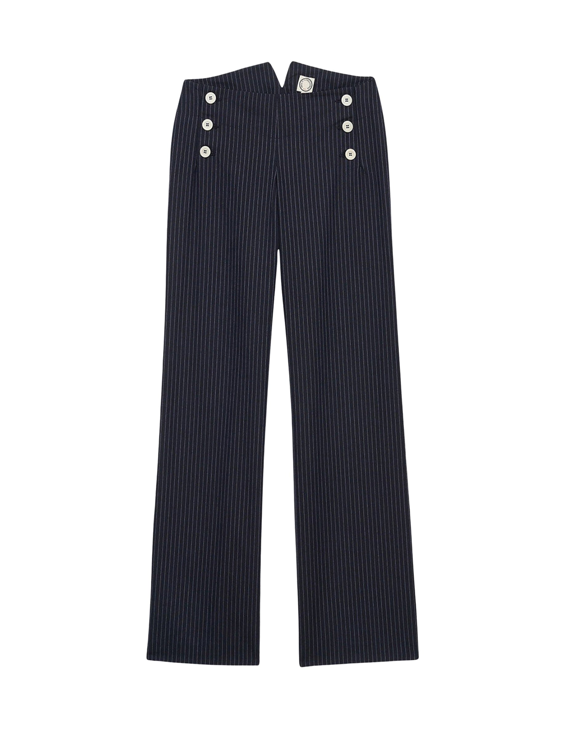 2qty RELIQUAT 85€ 0%  / Pantalon taille haute Gabriel - Blue Navy