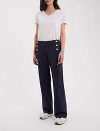 2qty RELIQUAT 85€ 0%  / Pantalon taille haute Gabriel - Blue Navy
