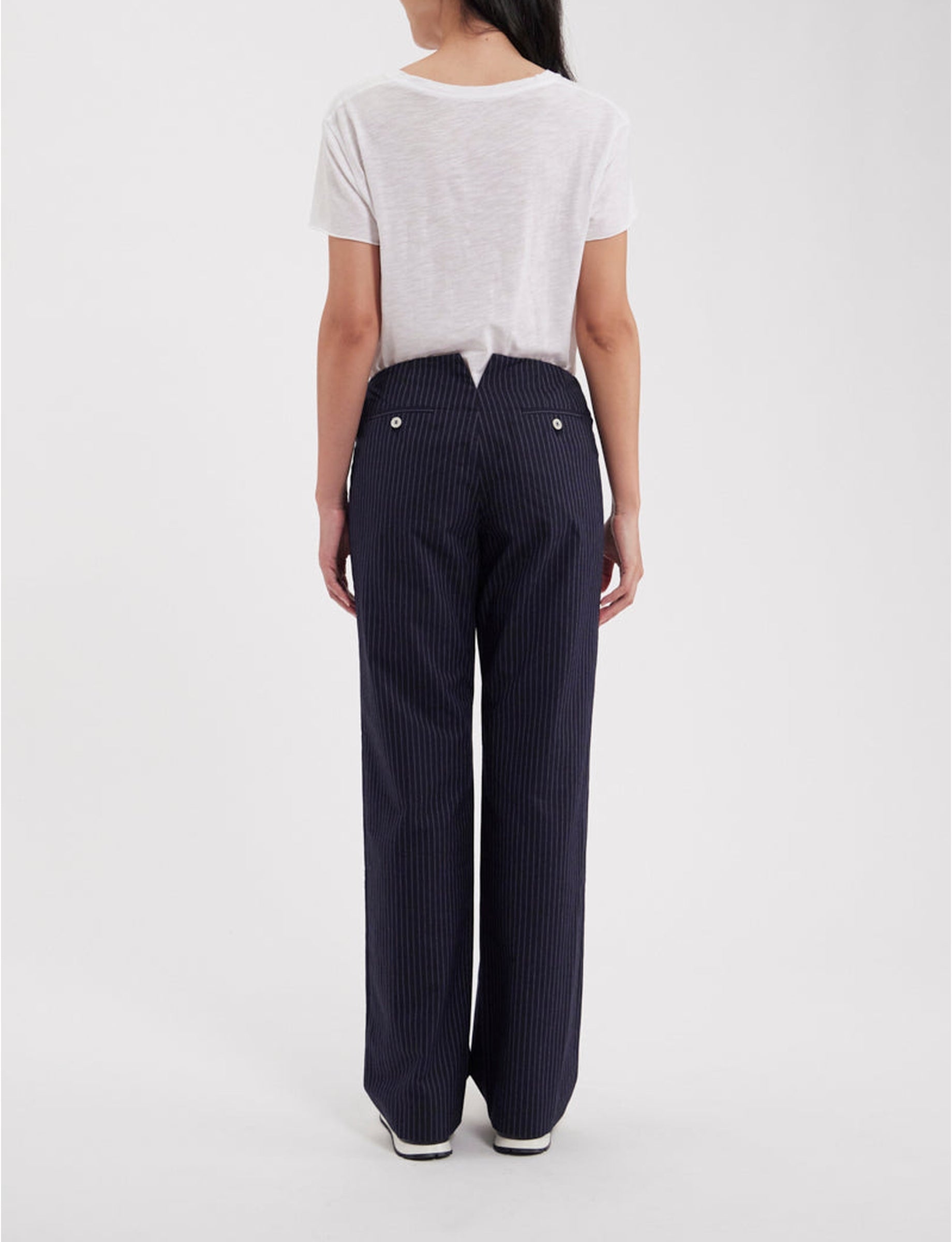2qty RELIQUAT 85€ 0%  / Pantalon taille haute Gabriel - Blue Navy
