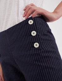 2qty RELIQUAT 85€ 0%  / Pantalon taille haute Gabriel - Blue Navy